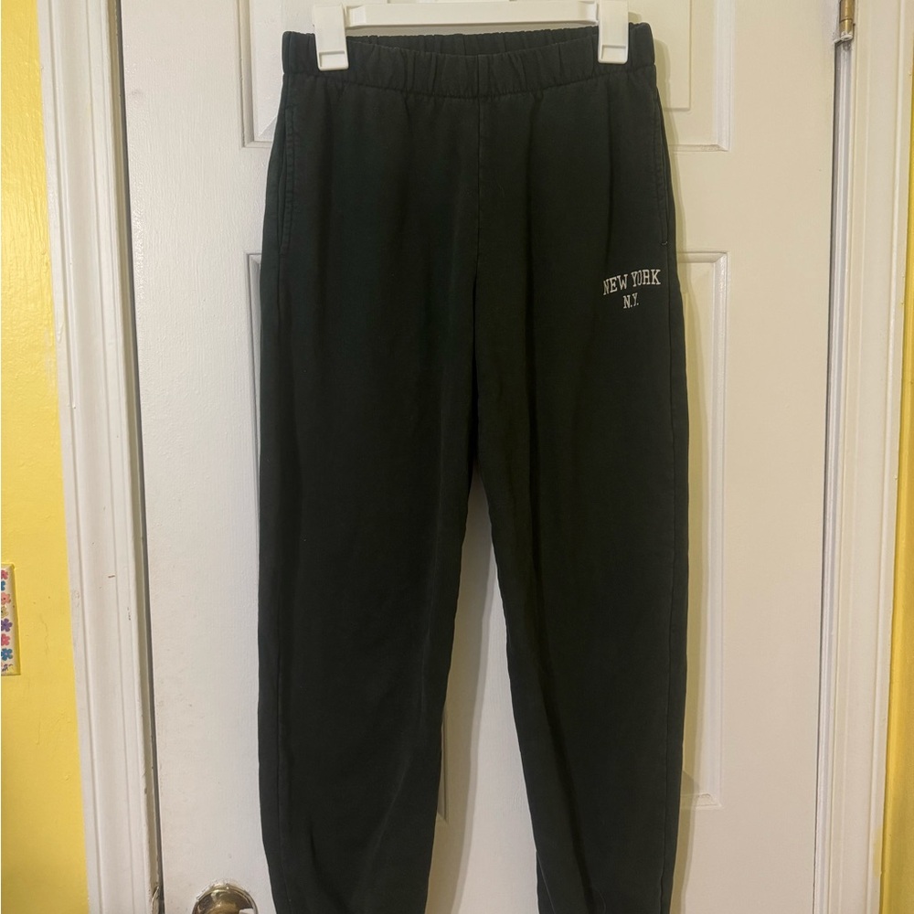 Green Joggers with New York Print